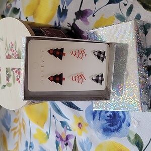 Christmas tree earring set NIB